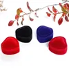 Jewelry Gift Box Case Heart Shaped Ring Gifts Boxes Velvet Earrings Ring Organizer Cases Display Package