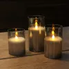 3 unids/lote velas LED luz candelita romántica Vintage velas lámpara electrónica votiva sin llama Día de San Valentín decoración de ambiente