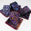 Bow Ties Mens Formal Paisley Polyester Pocket Square slipshanddukslipsar Två bitssats