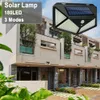 100 180 LED Solar Light Outdoor Lamp med rörelsesensor Solbelysning Vattentät solljus drivs för trädgårdsdekoration