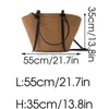 New Fashion Woven Beach Straw Handbags 2022 Luxury Brand Designer Women Shopper Basket Bohemia Vacation Summer Tote Shoulder Bag G220812