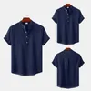 Polos pour hommes Qualité d'été Pure Color Hommes Blouse 5 Tailles Chemise Confortable AccessoireMen's