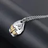 Pendant Necklaces European And American Personality Gold Color Eagle Meteorite Stainless Steel Necklace Men's Vintage Punk JewelryPendan
