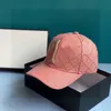 Capas de bola de grife para homem Mulher Brand Baseball Cap Hats Letters Borderyer Fashion Ball Hat Ajustável Black White Pink Color2594413