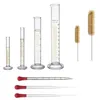 Laboratório de suprimentos de laboratório Supplies Glass Medição de copo de baixo formato 50ml 100ml 250ml e cilindro graduado em vidro grosso 5-10- 50- 100