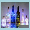 Fête Décoration Événement Fournitures Festive Maison Jardin Ll Lampe Bouchon De Bouteille En Forme De Liège Lumière Verre Vin Led Dhndv