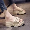 Women's Summer Thick Sole Slippers High Quality Fashion Woven Enhanced Personality Casual Casual Shopping Sandals