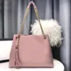 Double G messenger bag SOHO tote bags Fashion Large capacity shopping bag designer genuine leather women handbags metal chain tassel Luxury lady crossbody