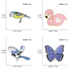 Europe Alloy Butterfly Crane Magpie Bird Brooch Cartoon Unisexe Metal Animal Corsage Pin Flamingo Animaux Sac à dos CHAPE