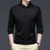 YMWMHU Fashion Solid Polo Shirt Men Koreaanse Kleding Lange mouw Casual Fit Slim Man Button Kraagtoppen 220606