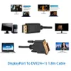 DP DisplayPort para DVI Cable 1.8m Exibir porta para DVI-D 24 1pin Cables Adapter Conectores para HP Dell Asus