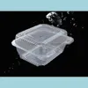 Boîtes d'emballage Office School Business Industrial Clear Plastic Container Vegetable Fruit Pack Box avec crochet 500G / 1000G Showcase Window Cabi