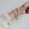 Chokers HangZhi 2022 Japan Korea Bunte Kleine Transparente Kristall Quadrat Perlen Halskette Kurze Choker Für Frauen Urlaub SchmuckChokers