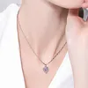 Cristal de luxe CZ coeur pendentif collier ras du cou Original tibétain argent chaîne colliers pour femmes bijoux de mariage cadeaux