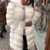 Luxuy Capispalla Femminile Cappotto di Pelliccia Finta 2020 Autunno Inverno Bianco Lungo Cappotto di Pelliccia Delle Signore Delle Donne Giubbotti Per Le Donne Più Il Formato 3XNew273F745741129