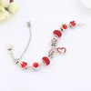 Charmarmband Leylyl Romantic Red Crystal Heart Armband Bangle Fashion Arrow Lipstick Beads For Women Girl Giftcharm