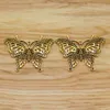 Collane con ciondolo Pezzi Argento tibetano/Oro Ciondoli a farfalla grandi Pendenti Artigianali per collane Creazione di gioielli Accessori 59x48m