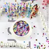 Women Glitter Sequins Decals Round Shape Nails Glitter Stickers Bling Effect Nail Art Decoration