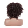 Parrucche ricci afro crespi corti con frangia Capelli sintetici africani soffici per donne nere Riccioli naturali ad alta temperatura 220525