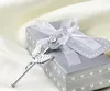 100 PCS Faveurs De Mariage Cristal Clair Rose Avec Or / Argent Longue Tige Dans Une Boîte Cadeau Douche Nuptiale Cadeaux De Fête Pour Invité SN4495