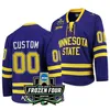 2022 NCAA Frozen Four Minnesota State Mavericks Jersey Custom 29 Dryden McKay 25 Riese Zmolek 22 Dallas Gerads Jared Jack McNeely 2 Akito Hirose Jersey