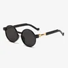 Sunglasses Fashion Man Steampunk Retro Round Lenses Special Circle Uv400 Legs