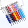 1pcs Rhinestone Kristal Beyaz Kalem Moda Yaratıcı Stylus Touch Pen Yazma Kırtasiye Ofis Okulu Ballpen Envanter Toptan