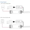 MJJC Dali LED Gradateur 12V DC 24V 1CH 15A PWM Numérique Gradation Push Switch Controller pour LED Strip Light Single Color Dimer DA1