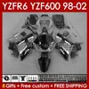 ヤマハYZF R6 R 6 98-02 YZFR6 98 99 00 01 02 BODYWORK 145NO.80 YZF 600 CC YZF-600 FREAGE YZF-R6 YZF600 600CC 1998 1999 2000 2001 2001 ABS FAIRINGS GLOSSY GREA