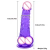 NXY Dildos Analspielzeug Transparente Kristallfarbe Imitation Penis Erwachsene Produkte Analplug Falscher weiblicher Masturbator Spaß 0324