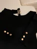 Schräge Schulterkette Dekorativer Pullover T-Shirt Damen Frühling Herbst Mode Lässig langärmelige schwarze Aprikosenbluse 220714