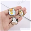 Pinos broches jóias séries de gatos de animais de gato de desenho animado caixa