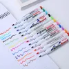 12PCS/LOT Creative Floating Pen Kolorowe białe malowanie graffiti Pisanie Pensów Studenci usuwające znaczniki dla dzieci edukacyjne zabawki ins