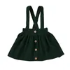 Girl's Dresses Toddler Tutu Suspender Skirt Infant Kids Baby Girl Ruffle Corduroy Skirts Solid Fall Button Bowknot Thickening Sundress Cloth