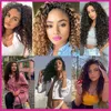 18 tum Ocean Wave Braiding Hair Afro Ombre Weft Curl Syntetisk vävgrå Braid Ocean Wave virkning Hår