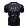 Męskie koszulki 3D nadruki 3D Koszulka ściskana męska warstwa podstawy Krótkie rękawie trening fitness MMA Building Building Tops Rashguard t