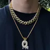 15mm kolorowy diament hip hop biżuteria cuban link chain mężczyzna złoty naszyjnik projektant łańcuszek dla mężczyzny Iced Out aluminiowe łańcuchy niebieski czarny Rhinestone srebrne naszyjniki kobieta