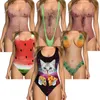 Costumi da bagno da donna 2022 divertente scherzo petto stampato donne costume da bagno bagno beachwear sexy