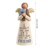 Home Decor Angel Statue Hand Painted Memorable Blessing Sculpted Celebrating Friendship Figurine For Desktop Ornament228B2074160