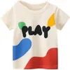 Baby Mädchen 2-8T Jungen Kleinkind Kind Kleidung Sommer Baumwolle T Shirt Kurzarm Graffiti Print T-shirt Kinder infant Outfit