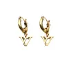 Designer Simple V Brands Ear Cuff Earrings For Women Fashion Retro Female Jewelry Gold Letters Earring Accessories