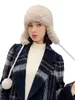 Real Rex Rabbit Fur Pompom Winter Warm Cap Earmuffs Handmade Fluffy Soft