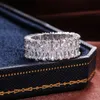 Elegante femminile 925 sterling plata grande goccia d'acqua zircone pietra anello anelli di barretta per le donne promessa amore regali di San Valentino 2207159383836