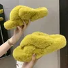 Summer Fluffy Raccoon Fur Slippers Shoes Women Real Flip Flop Flat Ry Slides Outdoor Sandals Woman Amazing 220521