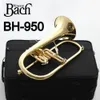 Flambant neuf professionnel MFC bugle BH-950 laque or avec étui Profession bugles Bb cloche en laiton jaune