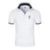 Marca Roger Federer Camisa Polo Masculina F Letra Impressão Golfe Beisebol Tênis Esportes Top Camiseta 220705