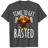 T-shirts voor heren om geroosterd grappige bier Thanksgiving Turkije cadeau T-shirtmen's te krijgen