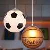 Hängslampor glas fotboll ljuskrona blå boll kreativ restaurang barn rum dekoration balkong tak lb12232 långvarig