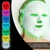 Pdt LED Photon Terapia della luce Scudo facciale Bellezza del viso Maschera per il viso Cura della pelle Silicone morbido Fotonterapia rossa Maschera per il trattamento del viso 3/7 colori