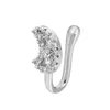 16 styles plaqués en argent faux-nas de nez pour femmes petit cristal en cuivre non perçant Clip sur le manchet de nez étalon femelle fesse juif3825671